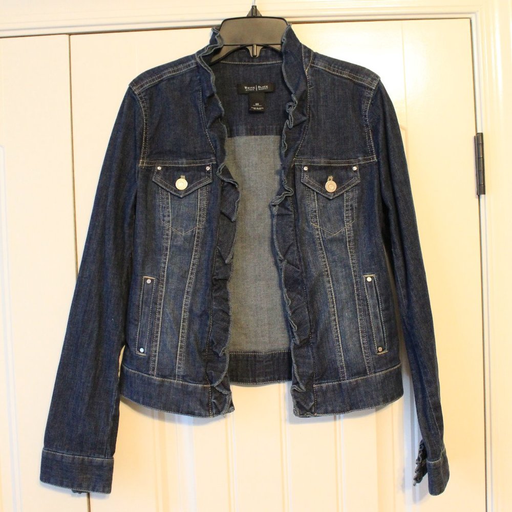 Denim Jacket W/ Ruffled Edges